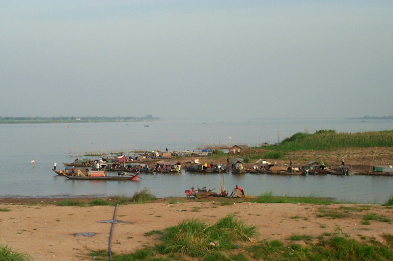 House boats on the Mekong River