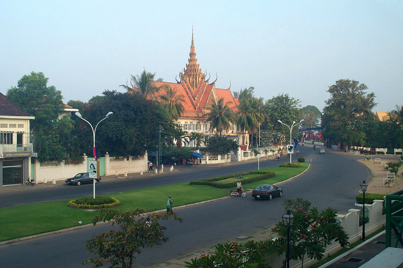 View of the Old National Assembly building from my hotel room in Phnom Penh