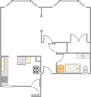 Pine Street apartment floorplan