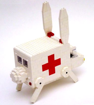 Rabbit Ambulance in Legos