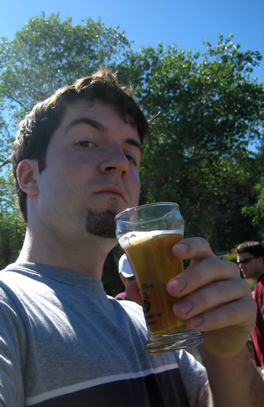 Me with beer at the Russian River Beer Revival