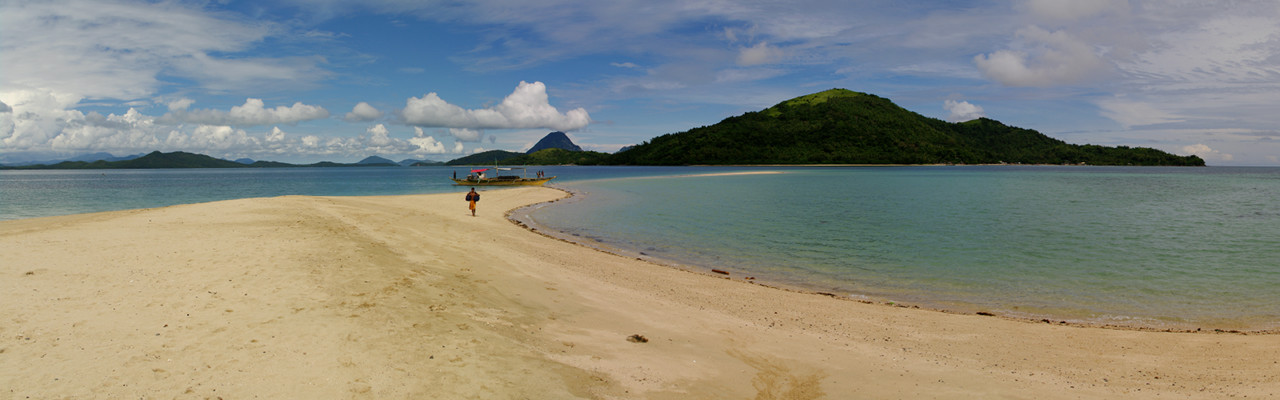 san dionisio sandbar beach island panorama