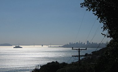 View of San Francisco from the hills above Sausalito