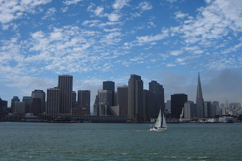 San Francisco skyline as seen from the Larkspur/San Francisco skyline