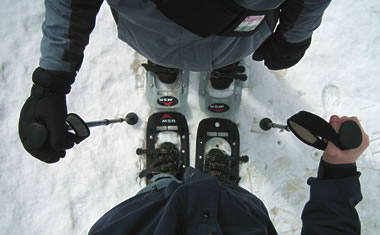 Suited up in modern snowshoes