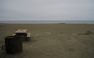Our campsite (and view) at Sonoma Coast's Wright's Beach campground