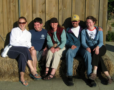 Stephanie, Justin, Christy, Art, and Martha in Point Reyes Station, CA