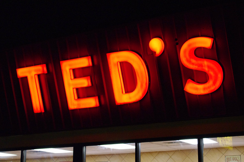 Ted's Hot Dogs Sign