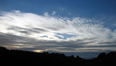 Cloud at dusk at Tilden Park in Berkeley, CA