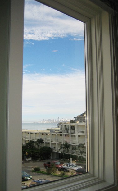 View from my new desk at Federated Media in Sausalito: San Francisco