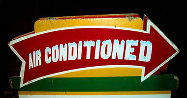 Volpi's air conditioned sign