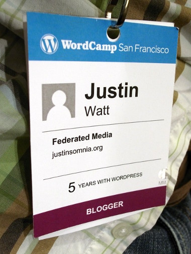 My 2009 WordCamp San Francisco badge
