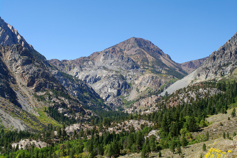 Looking back towards the Tioga Pass