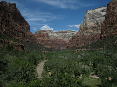 view of zion canyon